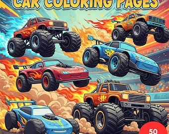 Race Car Coloring Pages: Monster Trucks, Drift Cars + Surprise Bonus Pages