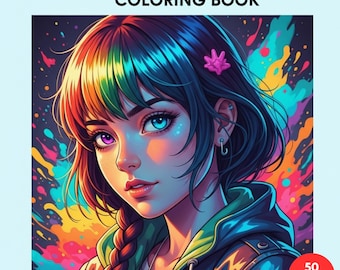Ultra Detailed Anime Portrait Coloring Book + Surprise Bonus Pages