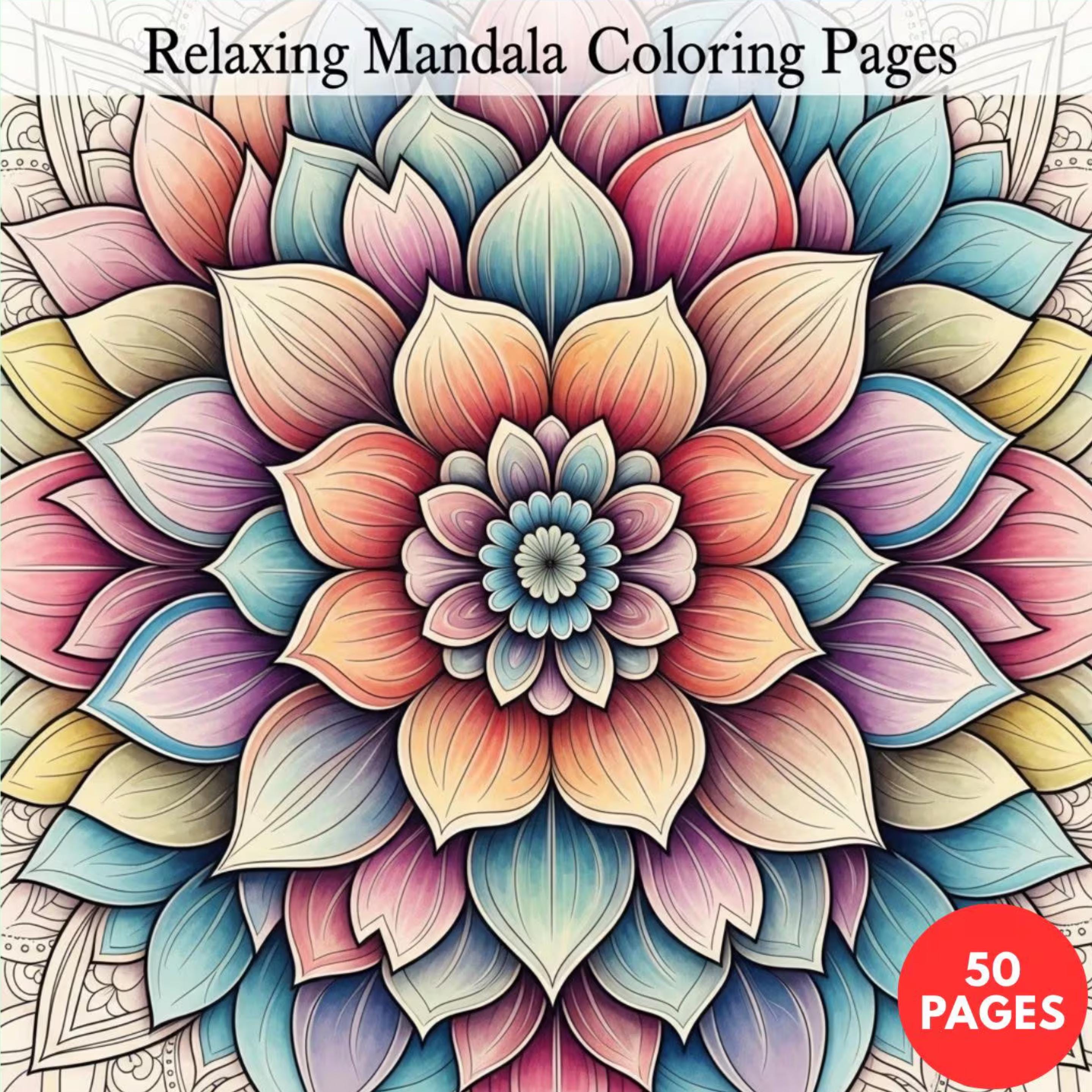 Relaxing Mandala Coloring Pages: Daily Mindfulness Practice