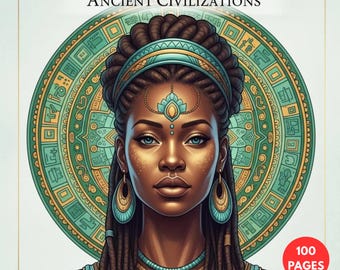 Mandala Coloring Book: Ancient Civilizations Faces + Surprise Bonus Pages