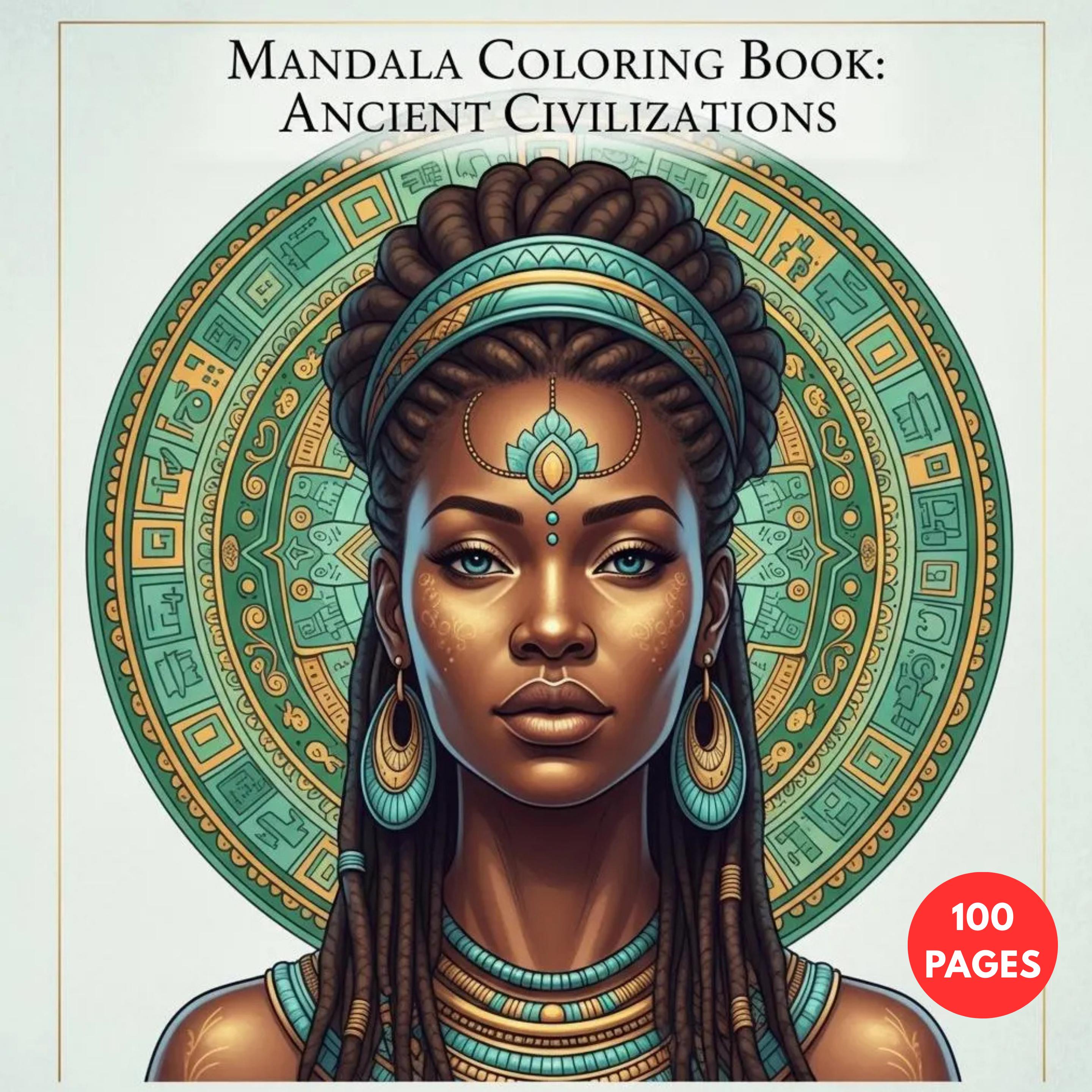 Mandala: Ancient Civilizations — printable PDF coloring book