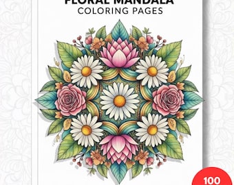 Floral Mandala Coloring Pages + Surprise Bonus Pages
