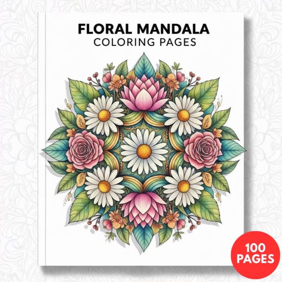 Floral Mandala Coloring Pages + Surprise Bonus Pages