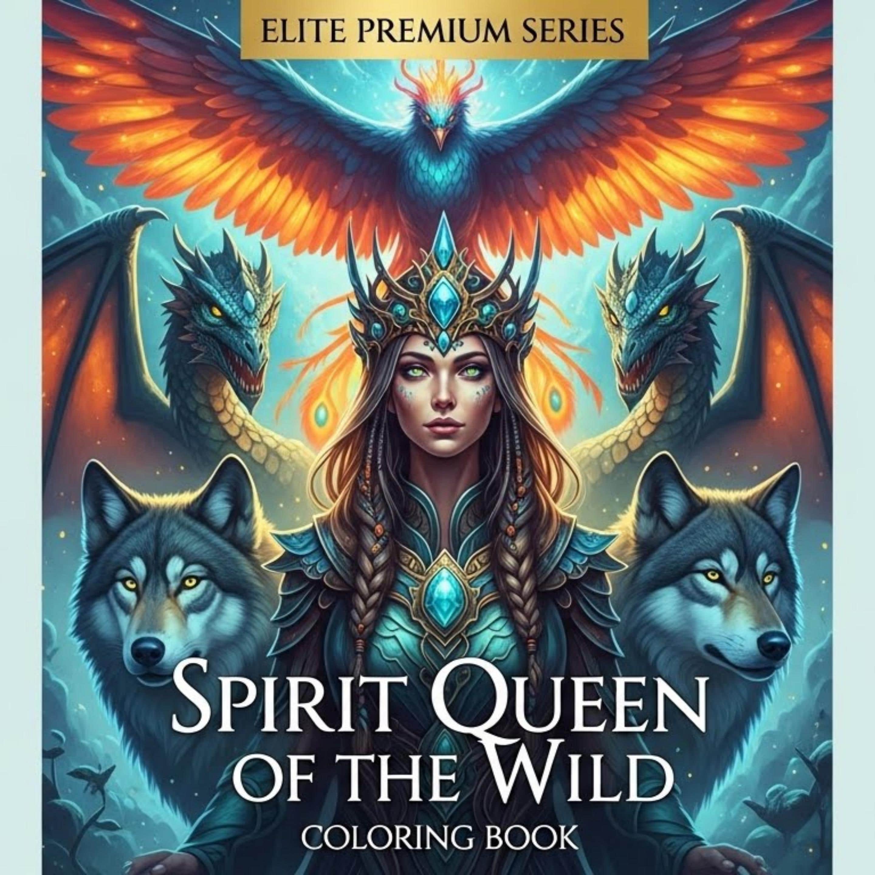 Spirit Queen Coloring Book | Mythic Fantasy Art