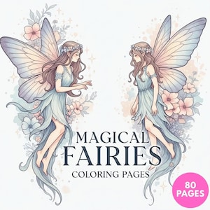 Magical Fairies Coloring Book + Surprise Bonus Pages