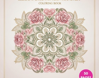 Elegant Lace Pattern Mandala Coloring Book + Surprise Bonus Pages