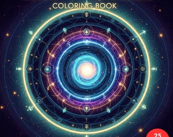 Cosmic Portal Mandalas Coloring Book + Surprise Bonus Pages