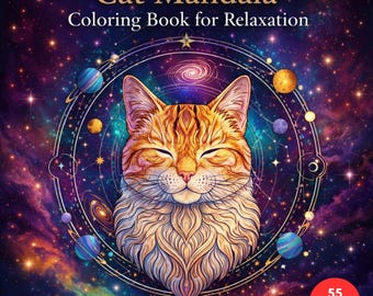 Cat Mandala Coloring Book for Relaxation + Surprise Bonus Pages
