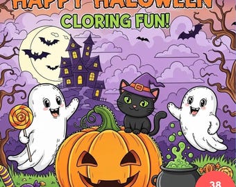 Halloween Coloring Book for Kids, Spooky and Fun Toddler Activity Pages