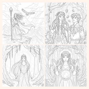 Forest Elfs Coloring Pages + Surprise Bonus Pages image 4