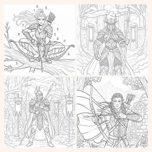 Forest Elfs Coloring Pages + Surprise Bonus Pages image 3