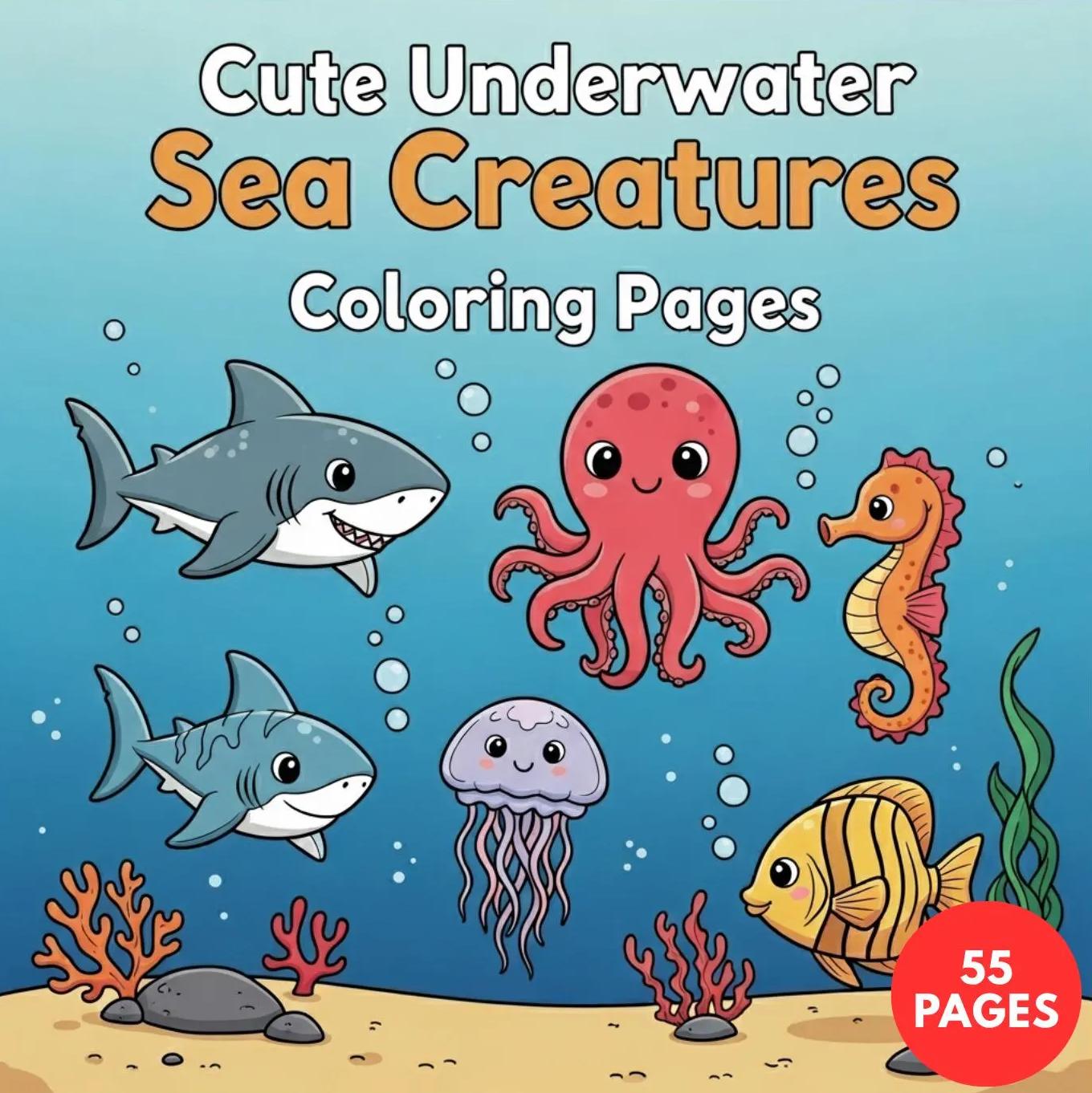 Underwater Sea Creatures Coloring Pages