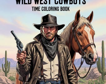 Wild West Cowboys Time Coloring Book + Surprise Bonus Pages