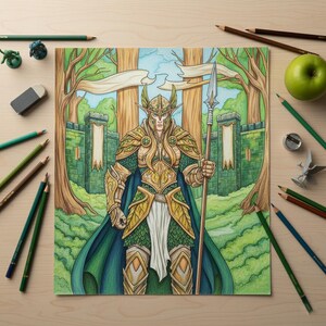 Forest Elfs Coloring Pages + Surprise Bonus Pages image 8
