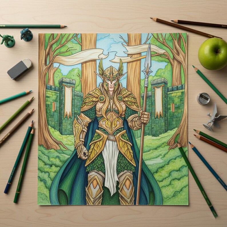 Forest Elfs Coloring Pages + Surprise Bonus Pages image 8