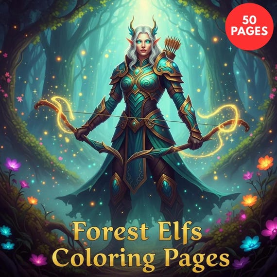 Forest Elfs Coloring Pages + Surprise Bonus Pages