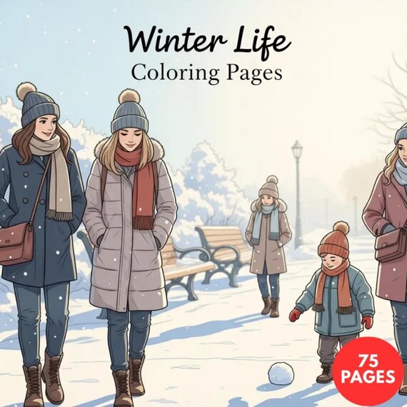 Winter Life Coloring Pages + Surprise Bonus Pages