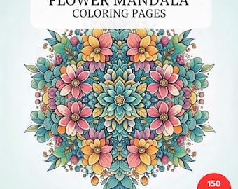 Flower Mandala Coloring Books | Botanical Mandala Art for Stress Relief + Surprise Bonus Pages
