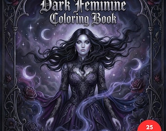 Dark Feminine Coloring Book + Surprise Bonus Pages