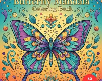Butterfly Mandala Coloring Book + Surprise Bonus Pages