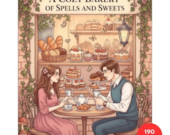 A Cozy Bakery of Spells and Sweets  Coloring Book + Surprise Bonus Pages