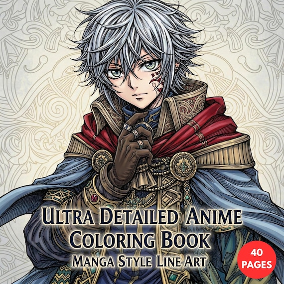 Ultra Detailed Original Anime Coloring Book – Manga Style Line Art + Surprise Bo