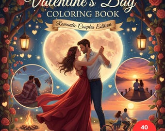Valentine’s Day Coloring Book – Romantic Couples Edition + Surprise Bonus Pages