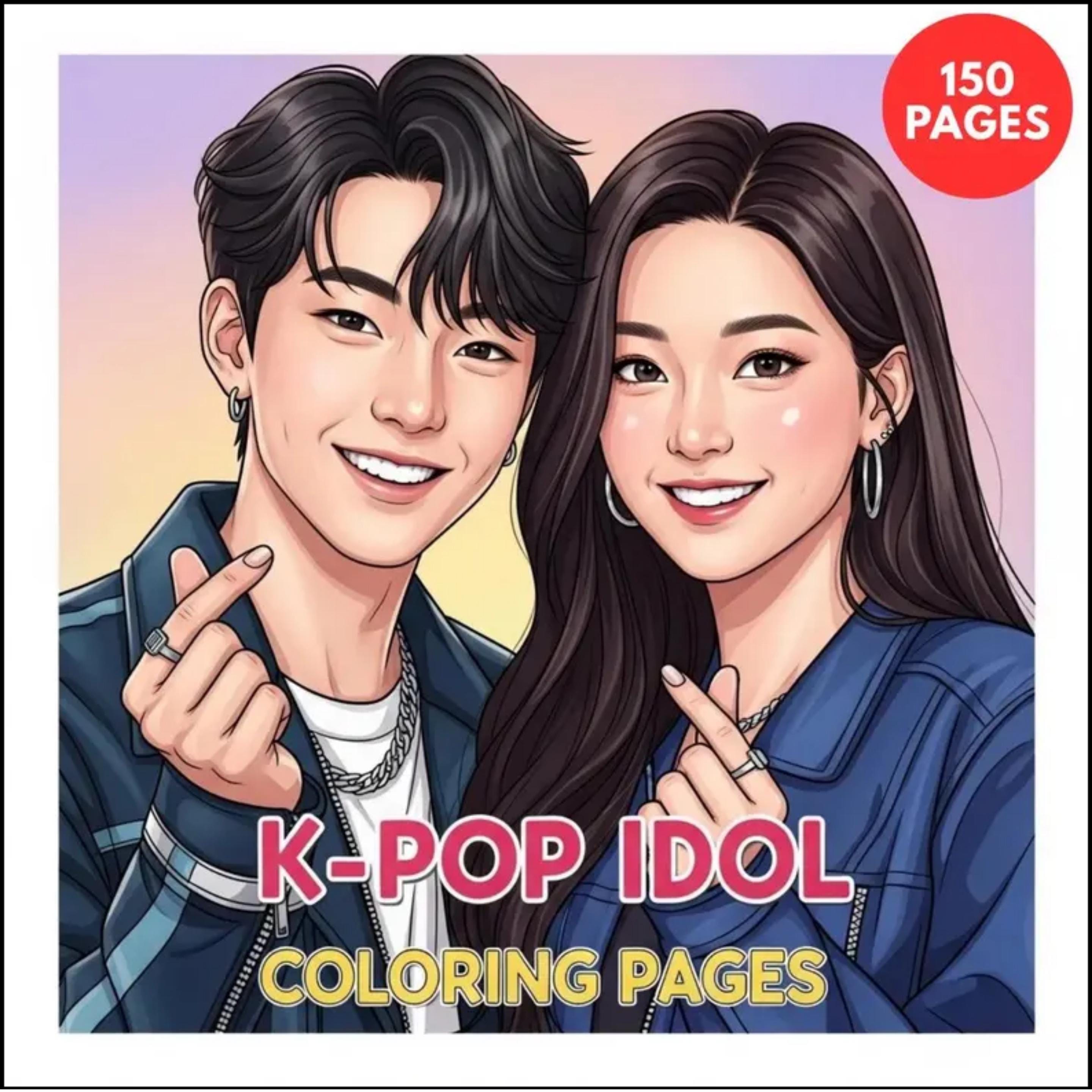 K-Pop Idol Coloring Book: Color Your Favorite Stars