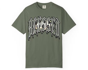 Blessed Graphic Unisex T-Shirt, Garment-Dyed Cotton