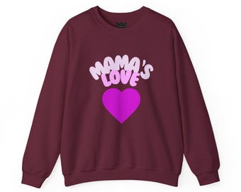 Sweatshirt Mama's Love, cadeau moeder, gezellige trui, gezinskleding, Moederdagcadeau, comfortabele trui