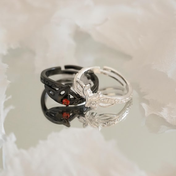 Adjustable Rings Inspired by Persona 5 Joker & Crow Fan-Made Phantom Thieves Jewelry