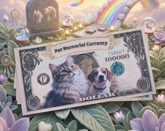 30PCS Pet Memorial Joss Paper, Dog Cat Remembrance, Sympathy Ritual Currency