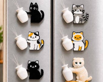 Cat Whisker Storage Fridge Magnet - Cat Acrylic Decor - Cat whisker storage