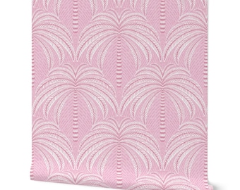 Tropical Palm Tree Wallpaper in Pink, WP#44