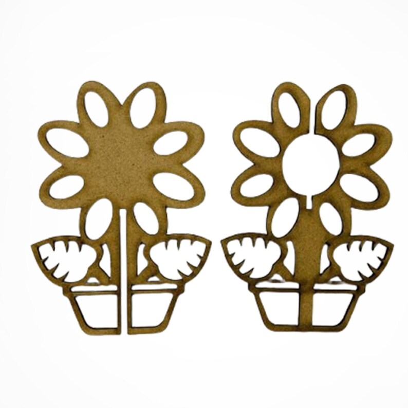 Flower Pot 3D Stand Laser Cut Files Wildflowers DXF SVG Bundle Digital Flower Pot 3D Stand Laser Cut Files Wildflowers DXF SVG Bundle Digital