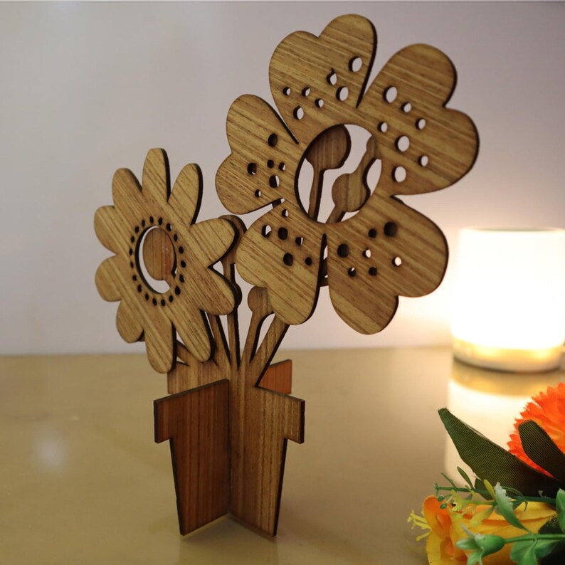 Flower Stand Laser Cut Files Plywood 3mm Cute Flower Pot CDR SVG Flower Stand Laser Cut Files Plywood 3mm Cute Flower Pot CDR SVG
