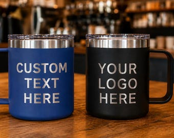 Personalized Insulated Coffee Mug, Engraved  Stainless Steel Mug with Name, Custom Travel Mug Gift