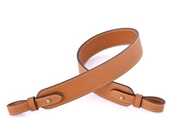 Gold Epsom Leather Purse Strap, 3.5cm Wide, Bag Handle Replacement