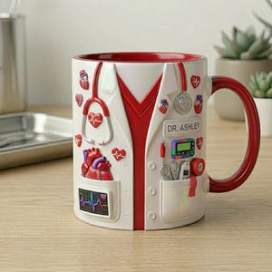 Personalized Doctor Mug, Funny Doctor Nutritional Facts Mug, Custom Medical Coffee Mug, Doctor Appreciation Gift 5