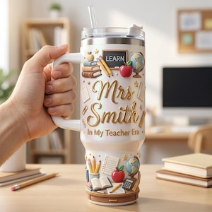 Personalized Teacher Tumbler, Custom Classroom Travel Mug, Back to School Appreciation Gift 2