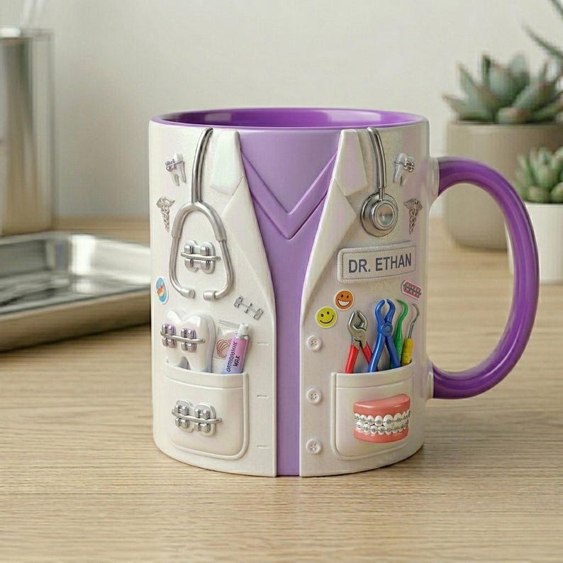 Personalized Doctor Mug, Funny Doctor Nutritional Facts Mug, Custom Medical Coffee Mug, Doctor Appreciation Gift 8