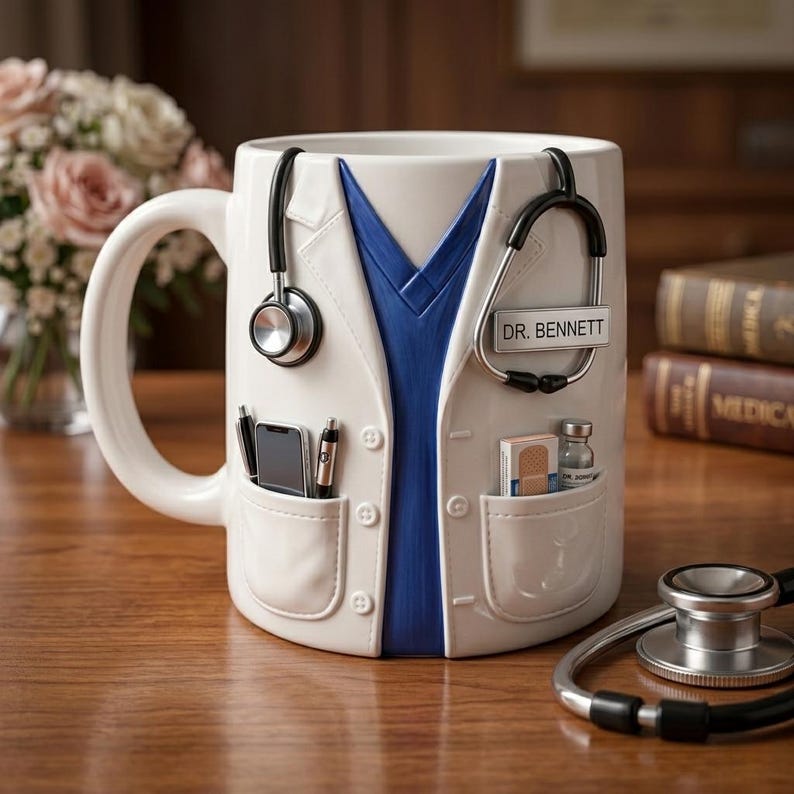 Personalized Doctor Mug, Funny Doctor Nutritional Facts Mug, Custom Medical Coffee Mug, Doctor Appreciation Gift 12