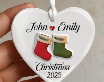 Couple Christmas Ornament 2025, Custom Couple Christmas Gift, Personalized Together Ornament, Gift For Couple, New Couple Keepsake
