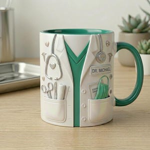 Personalized Doctor Mug, Funny Doctor Nutritional Facts Mug, Custom Medical Coffee Mug, Doctor Appreciation Gift 6