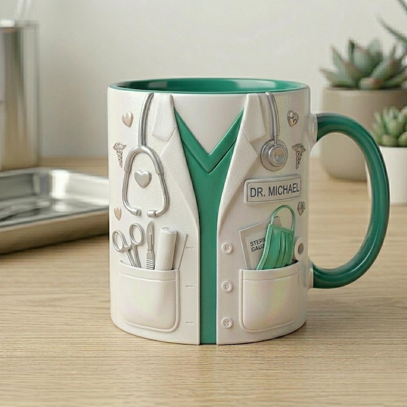 Personalized Doctor Mug, Funny Doctor Nutritional Facts Mug, Custom Medical Coffee Mug, Doctor Appreciation Gift 6
