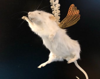 Mouse Angel ornament. Christmas, holiday, or all year decor