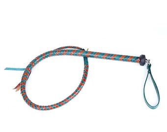 Hand-Braided Genuine Leather Dragon Tail Whip – Kink Toy