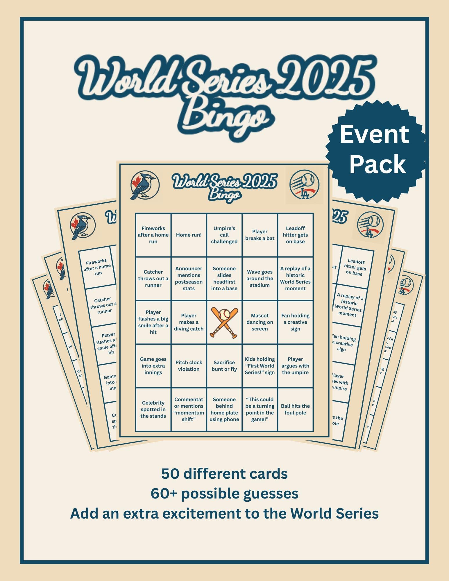 210 【MLB公式】 Dodgers Bingo ゲームセット　ビンゴ LA Dodgers Baseball Team Bingo Game Set MLB Rare Official Game