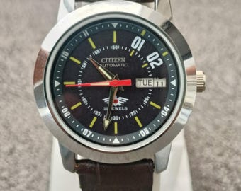 Vintage Citizen 36MM Automatic 8200 Japan Made Day-Date Stainless Steel  Men's Wrist Watch