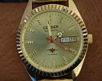 Vintage 1966 Citizen 1100-107683 TA Unisex Tank Style Quartz Watch